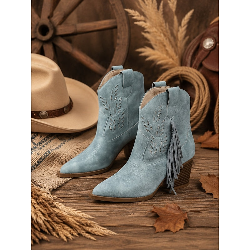 Georgina | Western Tassel Ankle Boots