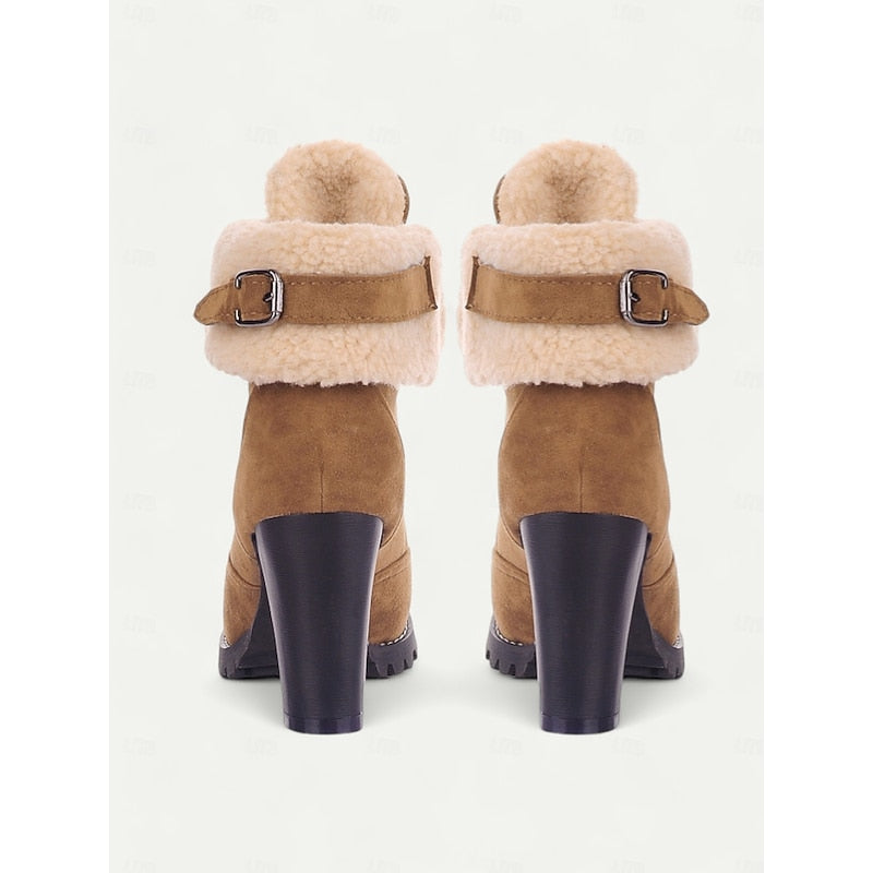 Winifred | Cozy Lace-Up Heeled Ankle Boots