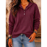 Carolyn | Relaxed Button-Neck Hoodie