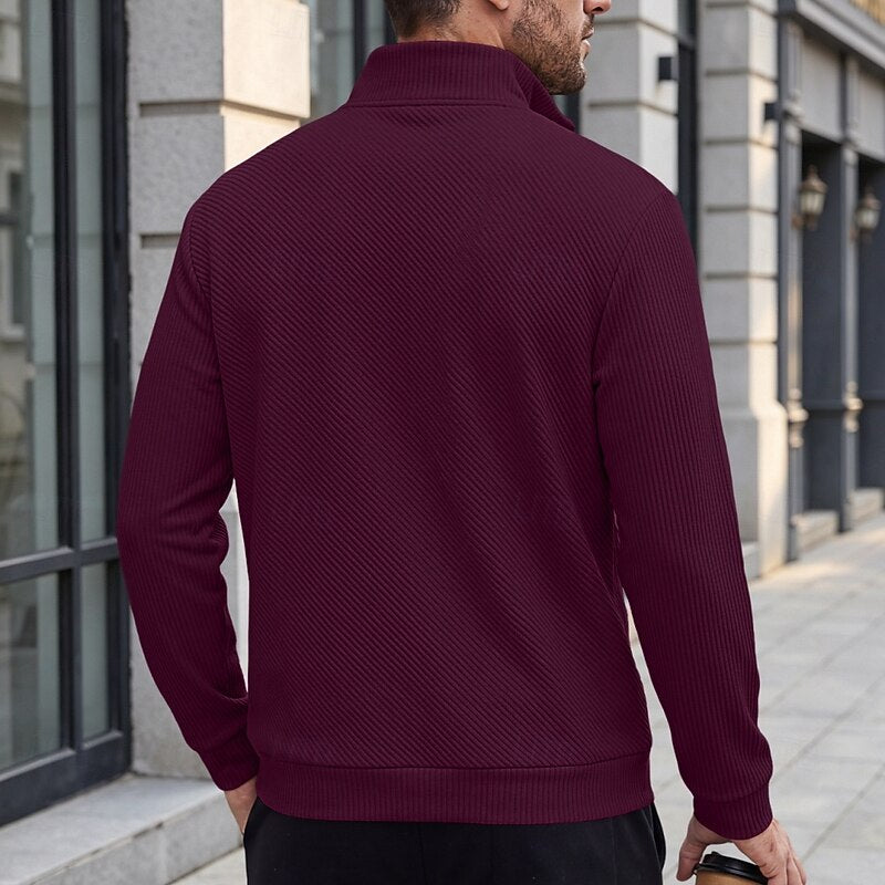 Sawyer | Textured Quarter-Zip Pullover