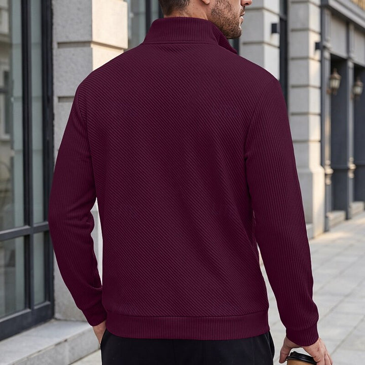 Sawyer | Textured Quarter-Zip Pullover