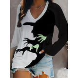 Rosemary | Halloween Graphic V-Neck Top