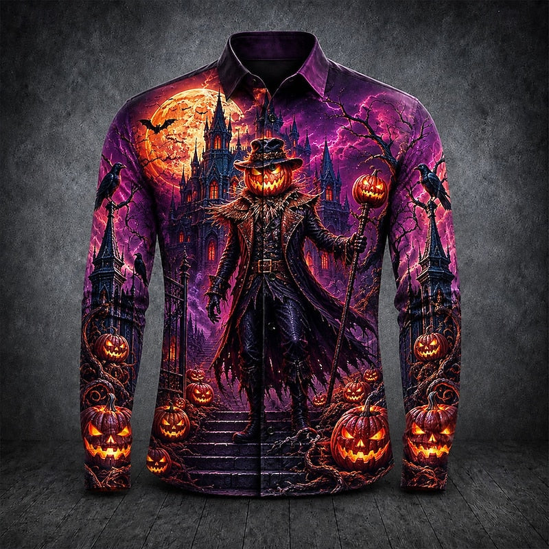Victor | Gothic Halloween Print Shirt