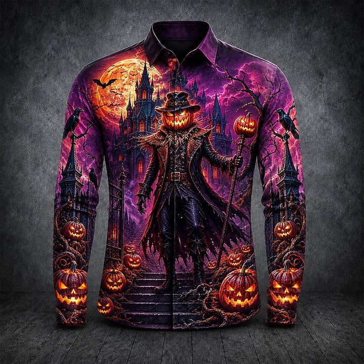 Victor | Gothic Halloween Print Shirt