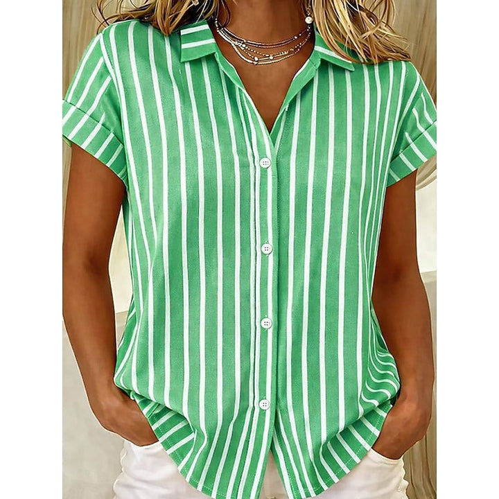 Bridget | Striped Collared Shirt