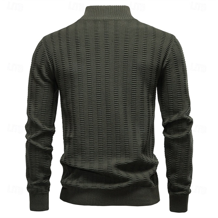Edwin | Textured Half-Zip Sweater