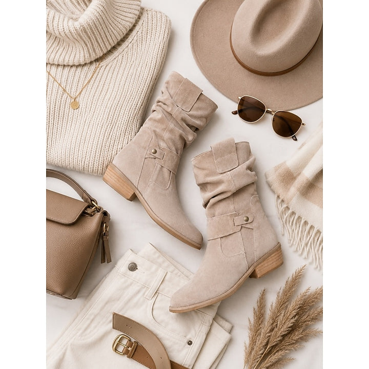 Annika | Slouchy Buckle Ankle Boots