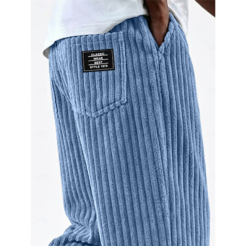 Chandler | Ribbed Straight-Leg Pants