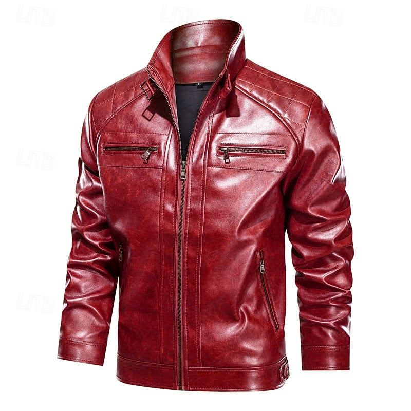 Winston | Classic Stand-Collar Biker Jacket