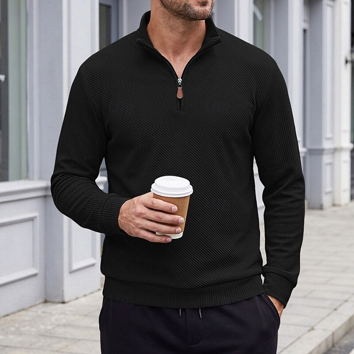 Sawyer | Textured Quarter-Zip Pullover