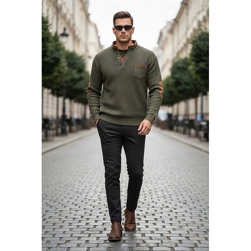 Dexter | Textured Button Henley