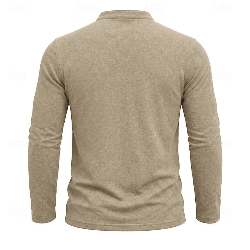 Landon | Classic Long-Sleeve Henley Shirt