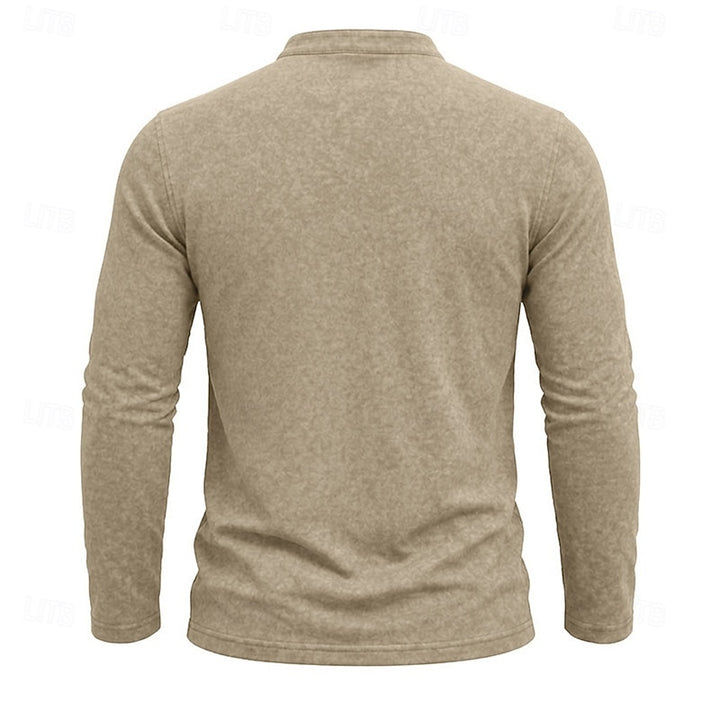 Landon | Classic Long-Sleeve Henley Shirt