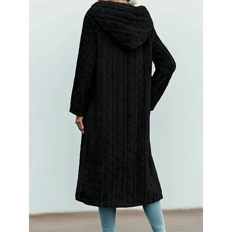 Dahlia | Cozy Hooded Long Coat