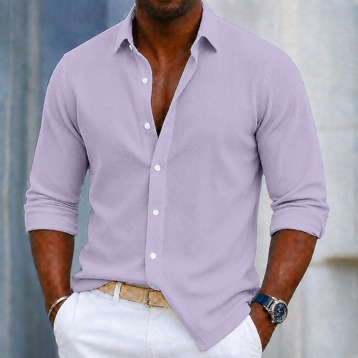 Sawyer | Ribbed Button-Up Shirt