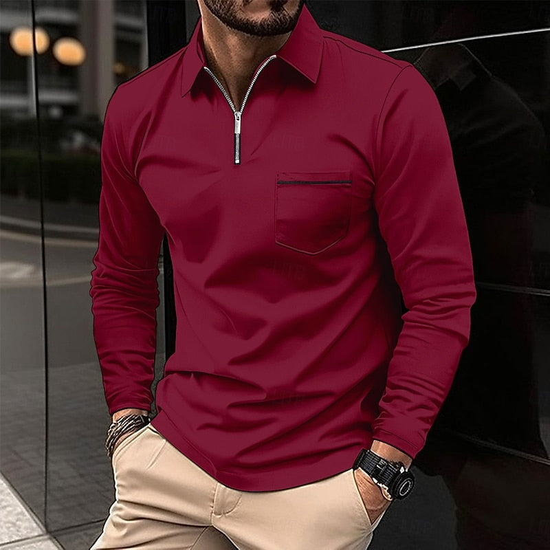 Ashton | Refined Quarter-Zip Polo Shirt