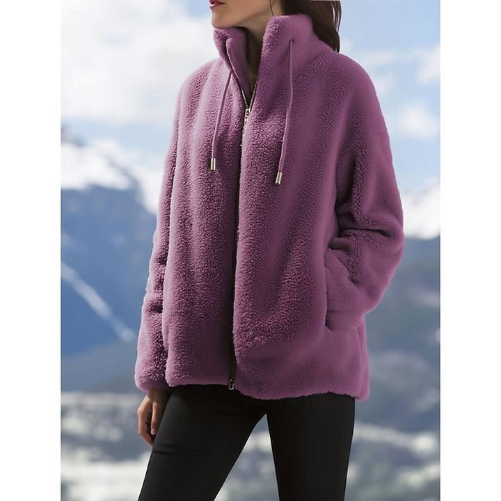 Caroline | Cozy Stand-Collar Zip Coat