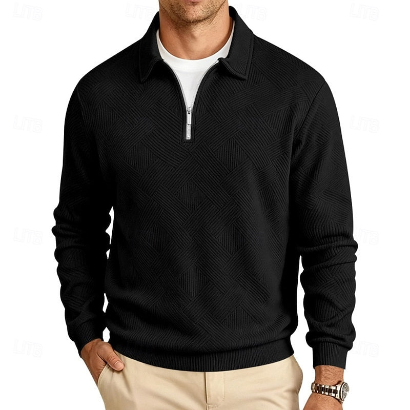 Emory | Textured Quarter-Zip Pullover