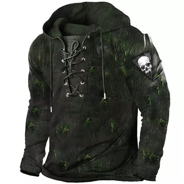 Wyatt | Halloween Skull Lace-Up Hoodie