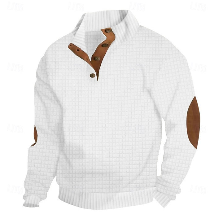 Clark | Textured Stand-Collar Pullover