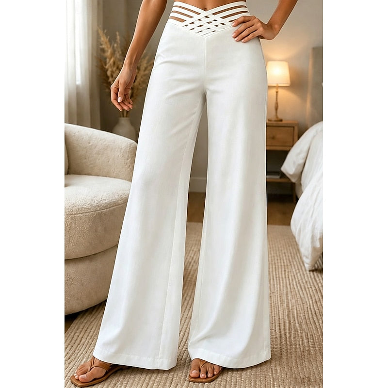 Hazel | High-Waisted Wide-Leg Trousers