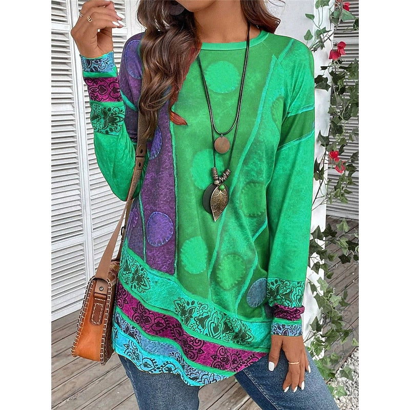 Teresa | Vintage Art-Print Tunic