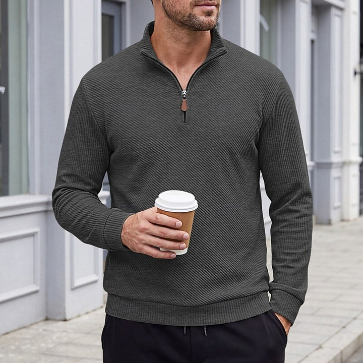 Sawyer | Textured Quarter-Zip Pullover