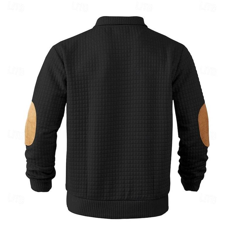 Clark | Textured Stand-Collar Pullover
