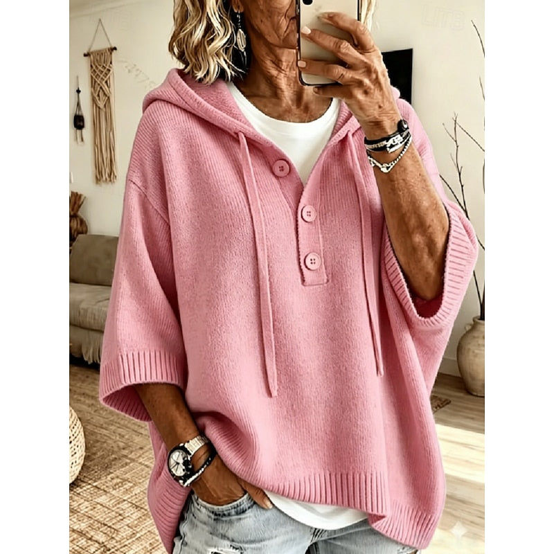 Diane | Relaxed Hooded Knit Pullover