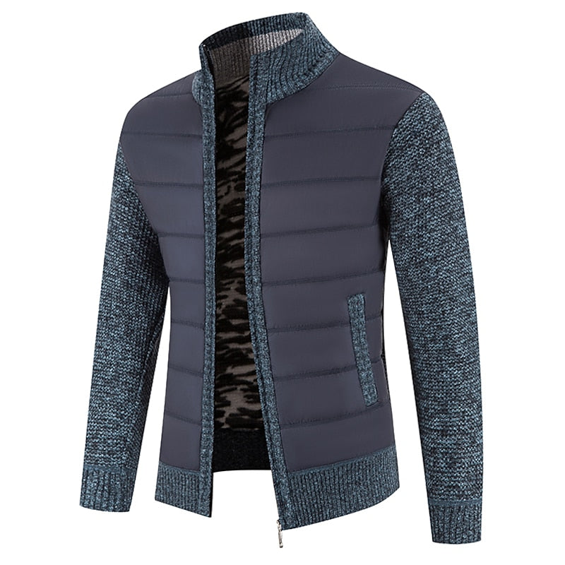 Vernon | Zip-Front Stand Collar Cardigan