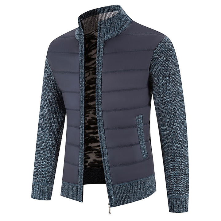 Vernon | Zip-Front Stand Collar Cardigan