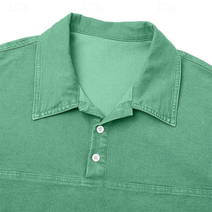 Emmett | Relaxed Long-Sleeve Polo Shirt