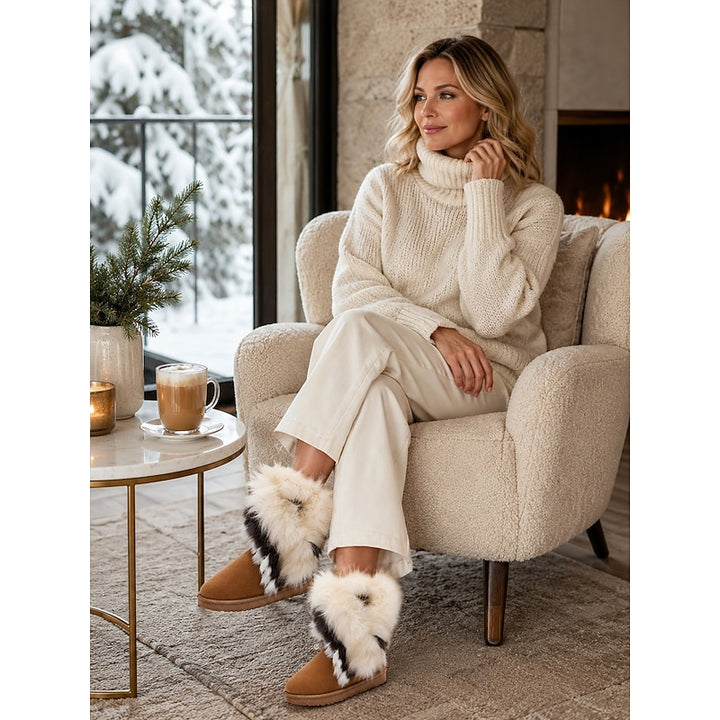 Astrid | Cozy Fur-Trim Winter Boots
