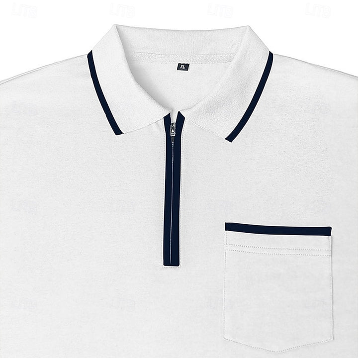 Maddox | Refined Quarter-Zip Long Sleeve Polo