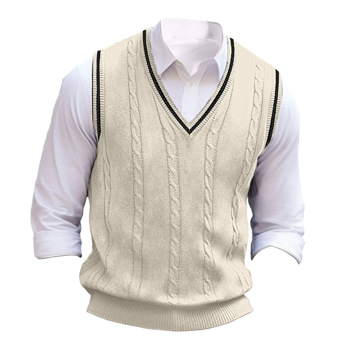 Barclay | Cable-Knit V-Neck Sweater Vest