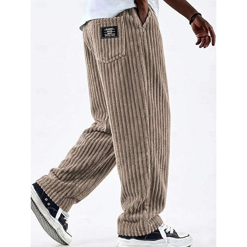 Chandler | Ribbed Straight-Leg Pants