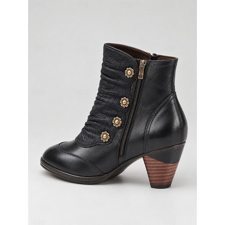 Rosalyn | Button-Detail Heeled Ankle Boots