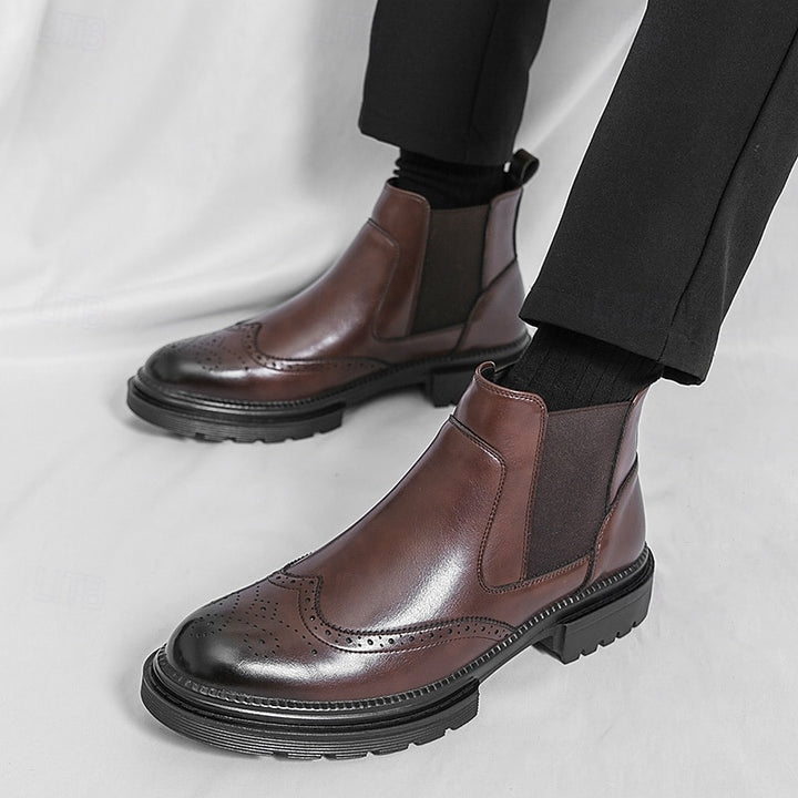 Barnaby | Refined Wingtip Chelsea Boots