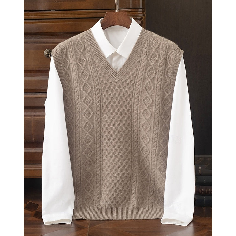 Frederick | Cable-Knit V-Neck Sweater Vest