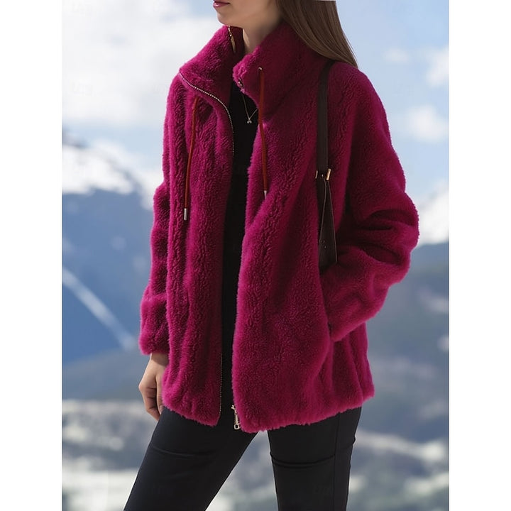 Caroline | Cozy Stand-Collar Zip Coat