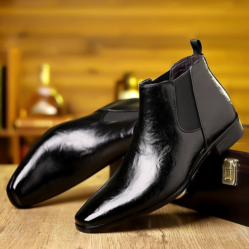Barnaby | Polished Ankle Chelsea Boots
