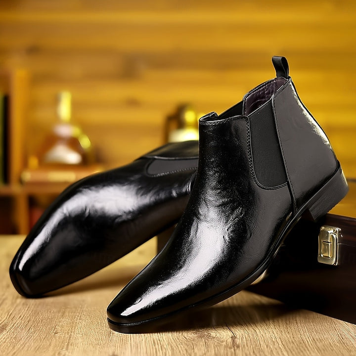 Barnaby | Polished Ankle Chelsea Boots