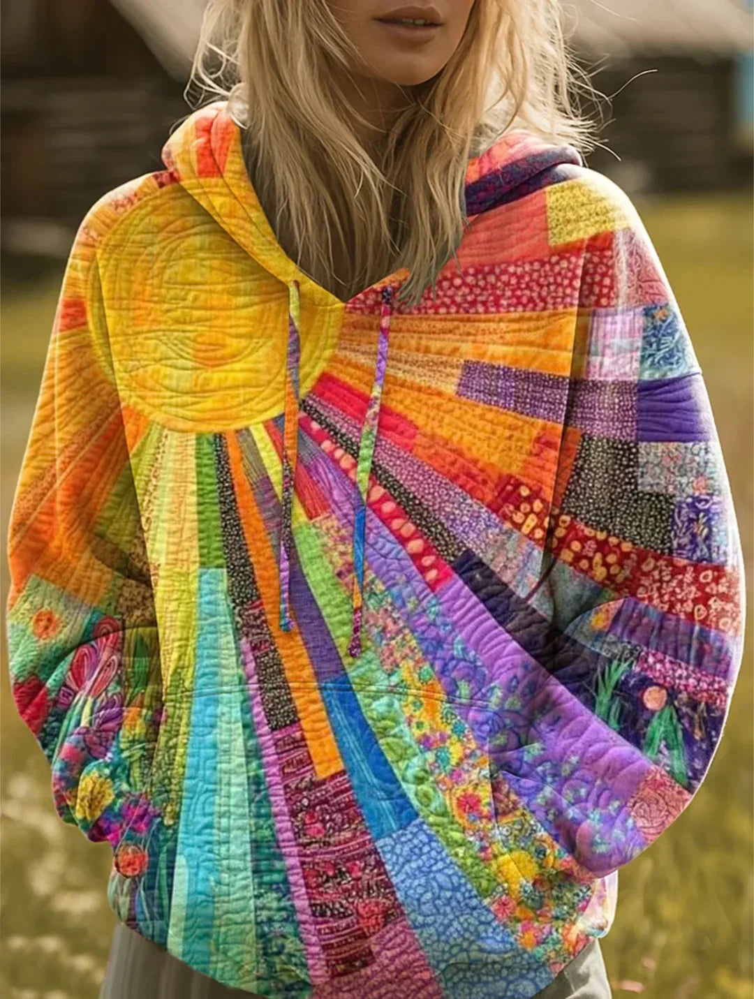 Juno | Sunlit Patchwork Hoodie