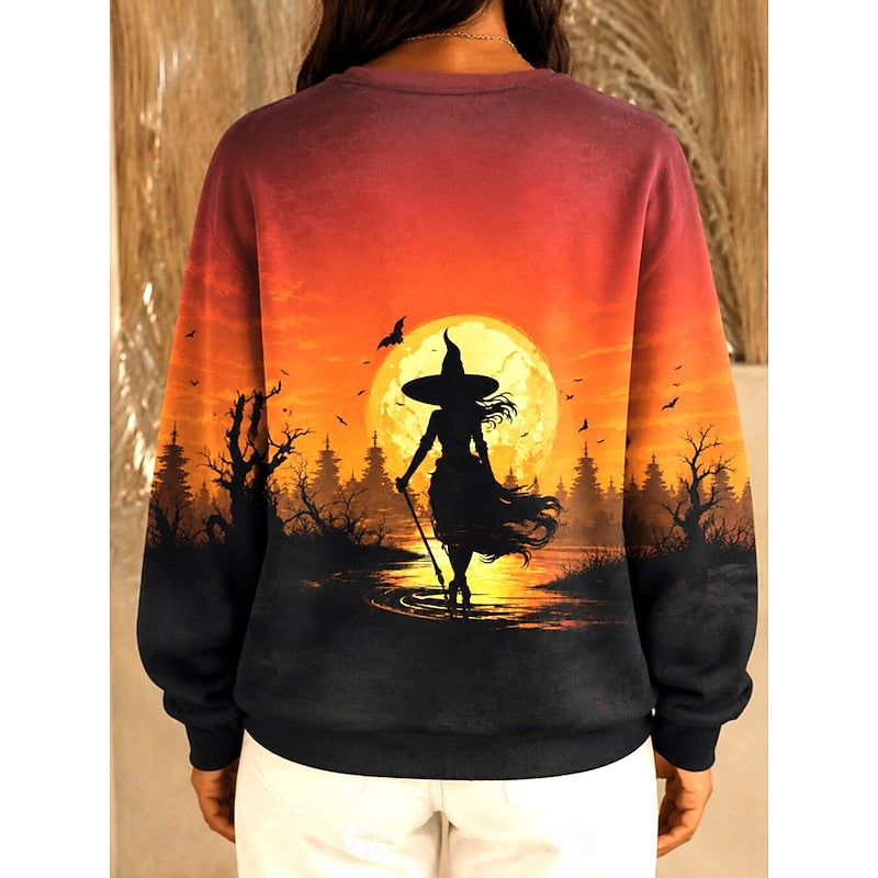 Greta | Halloween Graphic Crew-Neck Sweatshirt