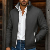 Sheldon | Stand-Collar Zip Cardigan