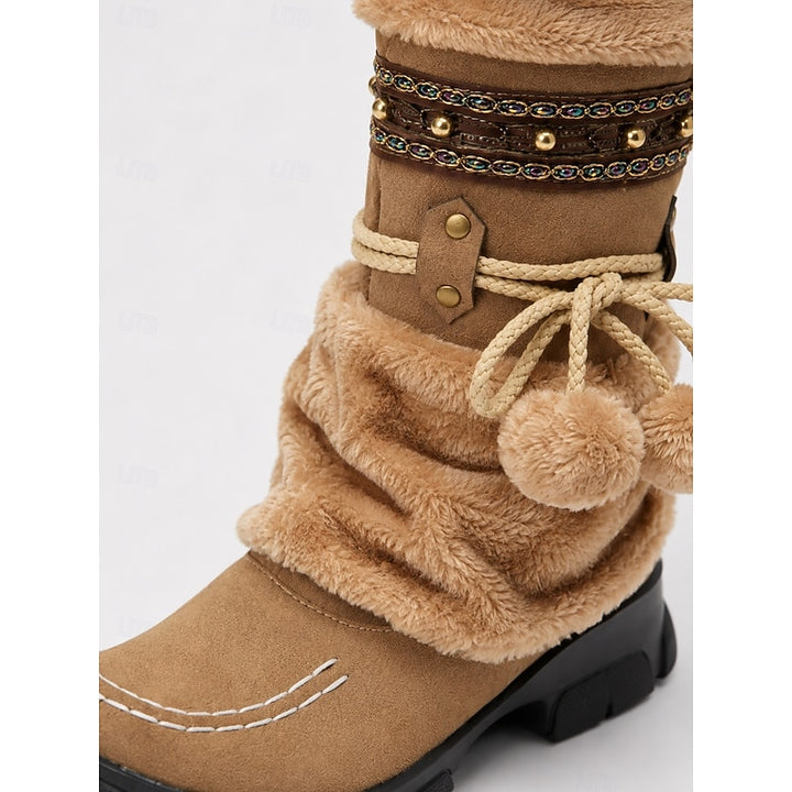 Freya | Boho Fur-Cuff Winter Boots