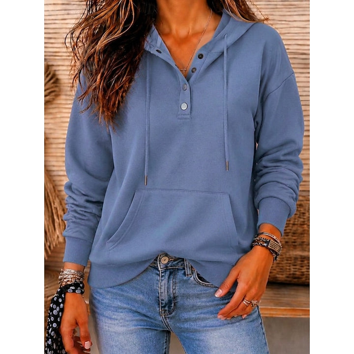 Carolyn | Relaxed Button-Neck Hoodie