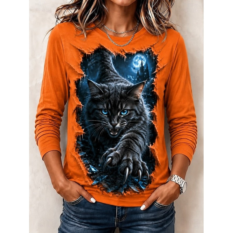 Selene | Graphic Halloween Long-Sleeve Top
