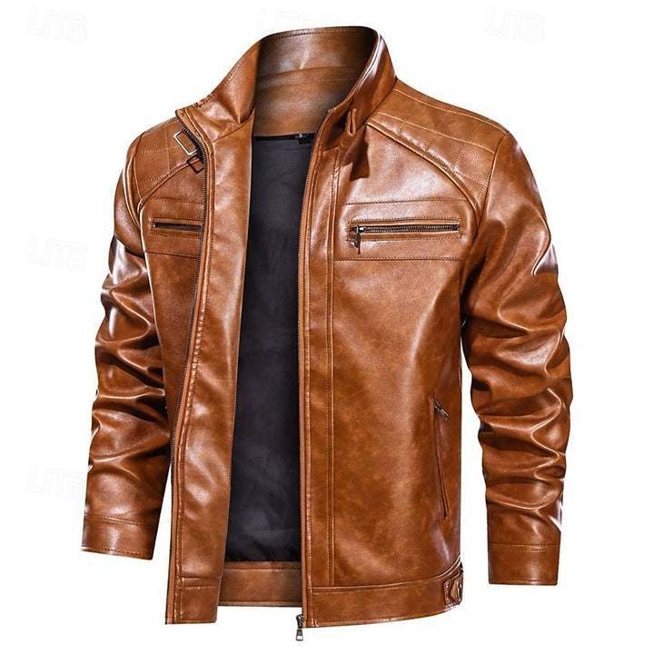 Winston | Classic Stand-Collar Biker Jacket