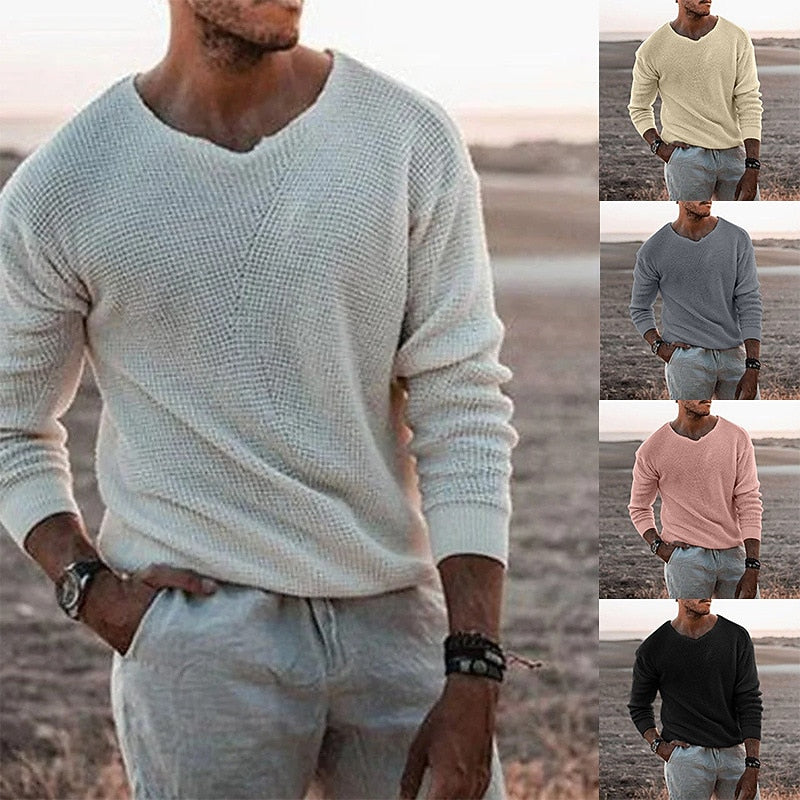 Grady | Textured V-Neck Sweater
